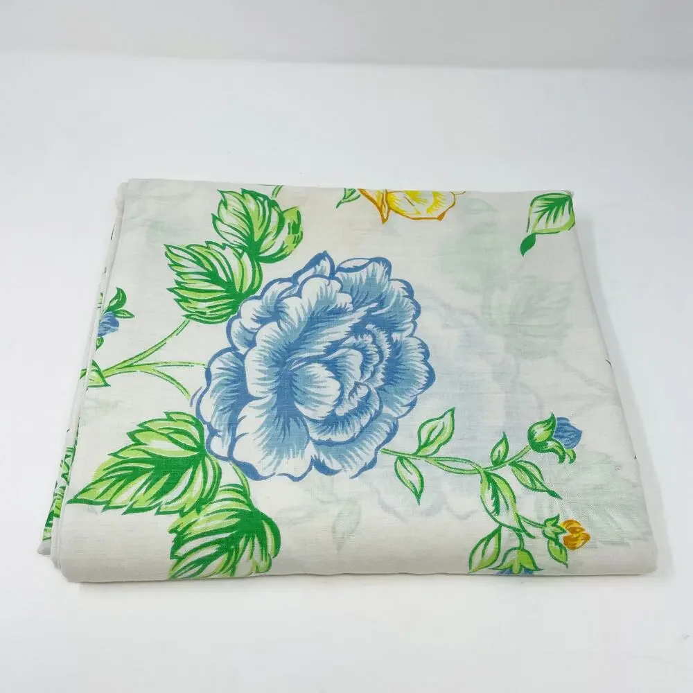 Vintage Floral Print Full Flat Sheet 79